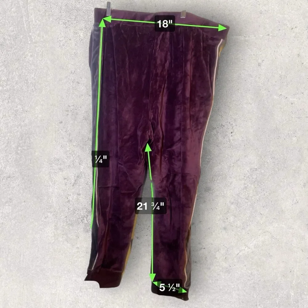Fabletics Maroon Velour Sweatsuit, 3x - Picture 10 of 13